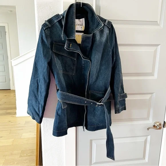 NWT Free People Closed Denim Trench Jacket - Picture 5 of 8